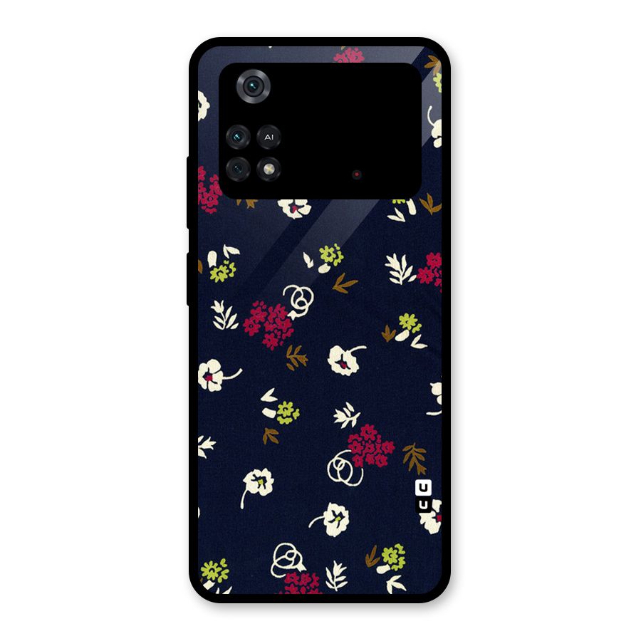 Tiny Flowers Glass Back Case for Poco M4 Pro 4G