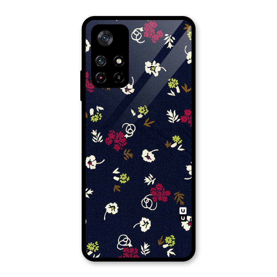 Tiny Flowers Glass Back Case for Poco M4 Pro 5G