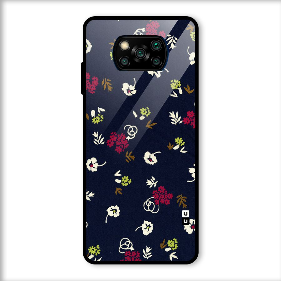 Tiny Flowers Glass Back Case for Poco X3