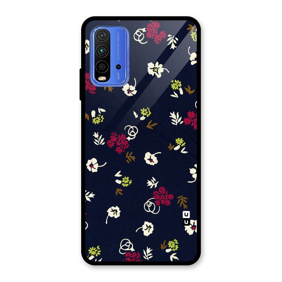 Tiny Flowers Glass Back Case for Redmi 9 Power