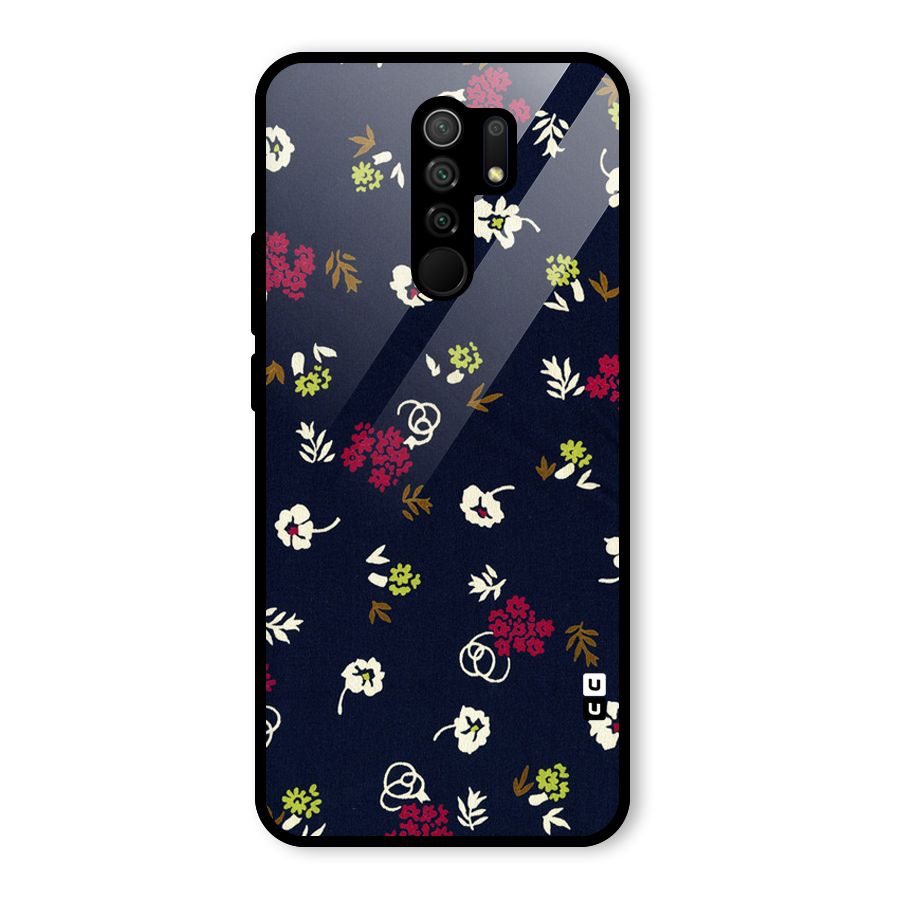 Tiny Flowers Glass Back Case for Redmi 9 Prime