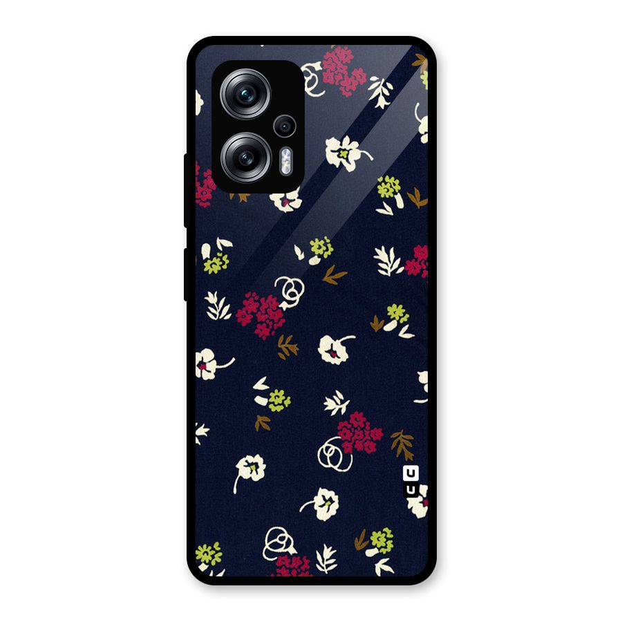 Tiny Flowers Glass Back Case for Redmi K50i