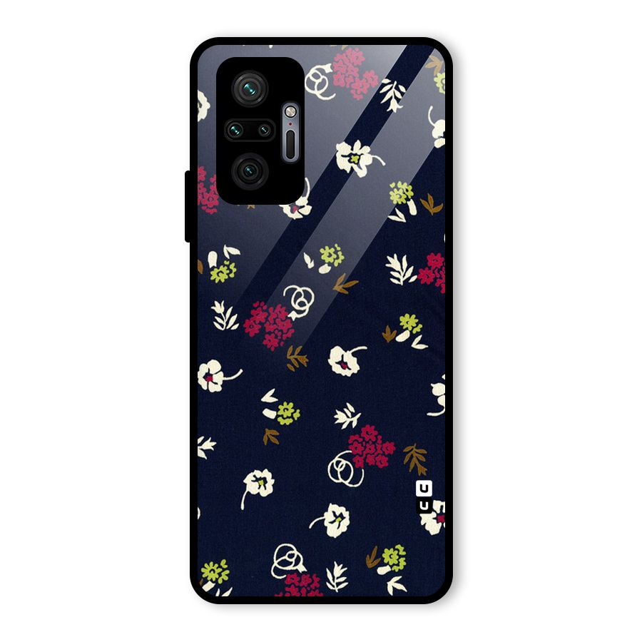 Tiny Flowers Glass Back Case for Redmi Note 10 Pro