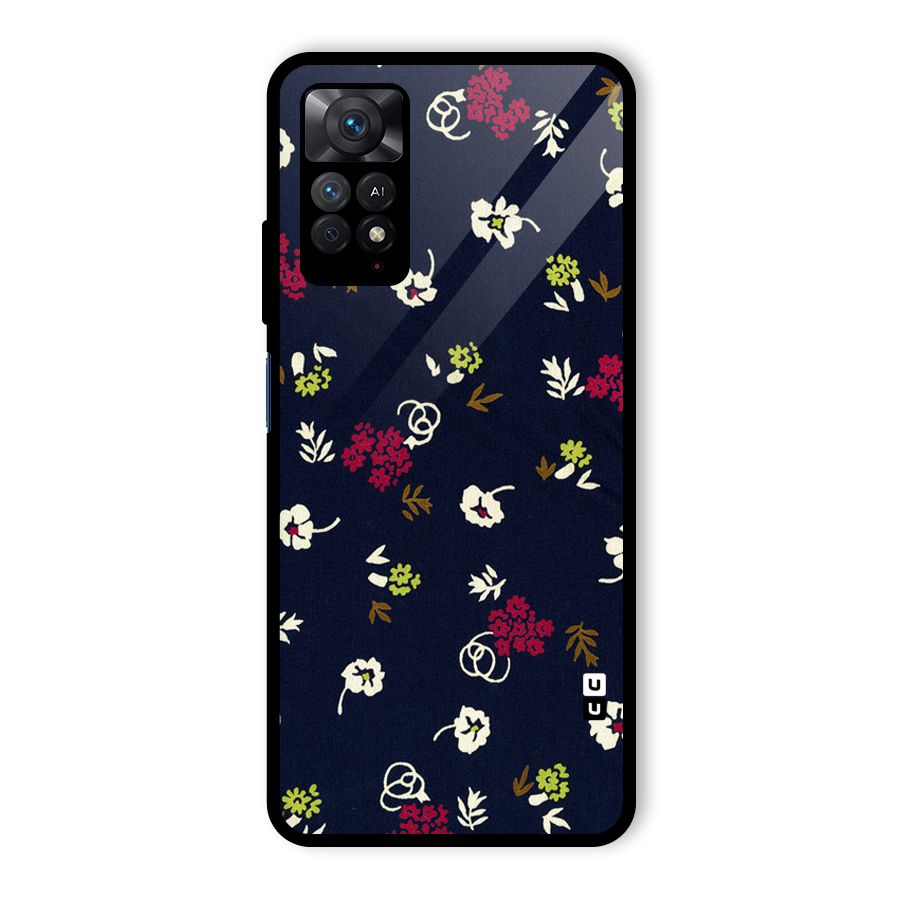 Tiny Flowers Glass Back Case for Redmi Note 11 Pro