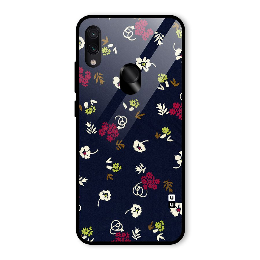 Tiny Flowers Glass Back Case for Redmi Note 7 Pro