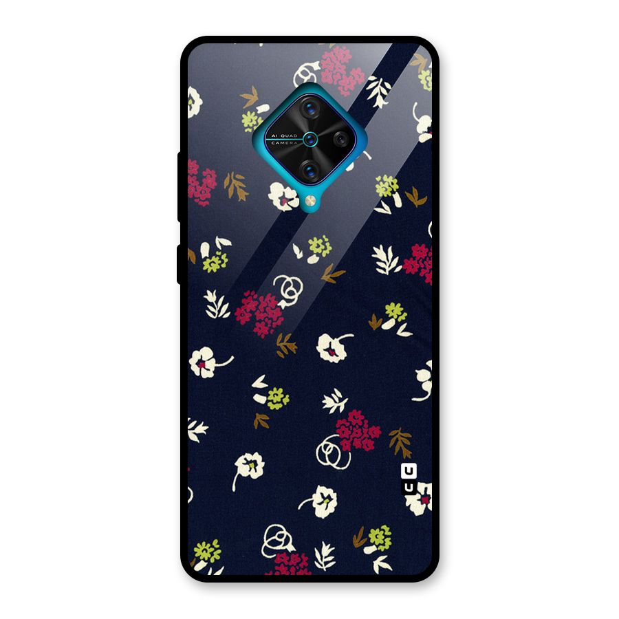 Tiny Flowers Glass Back Case for Vivo S1 Pro