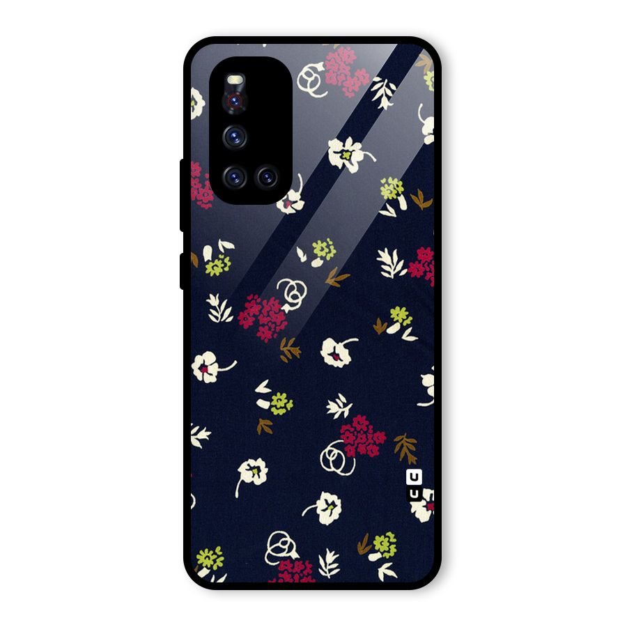 Tiny Flowers Glass Back Case for Vivo V19