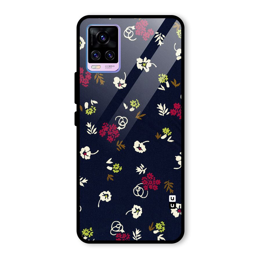 Tiny Flowers Glass Back Case for Vivo V20 Pro