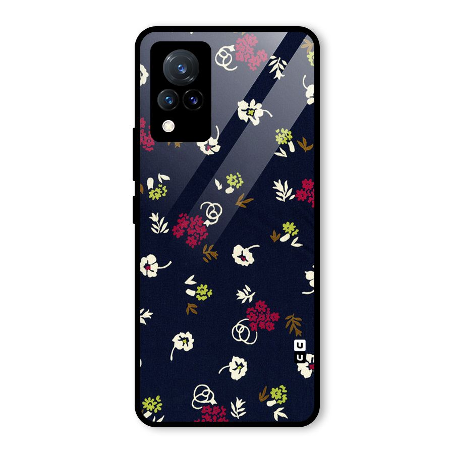 Tiny Flowers Glass Back Case for Vivo V21 5G