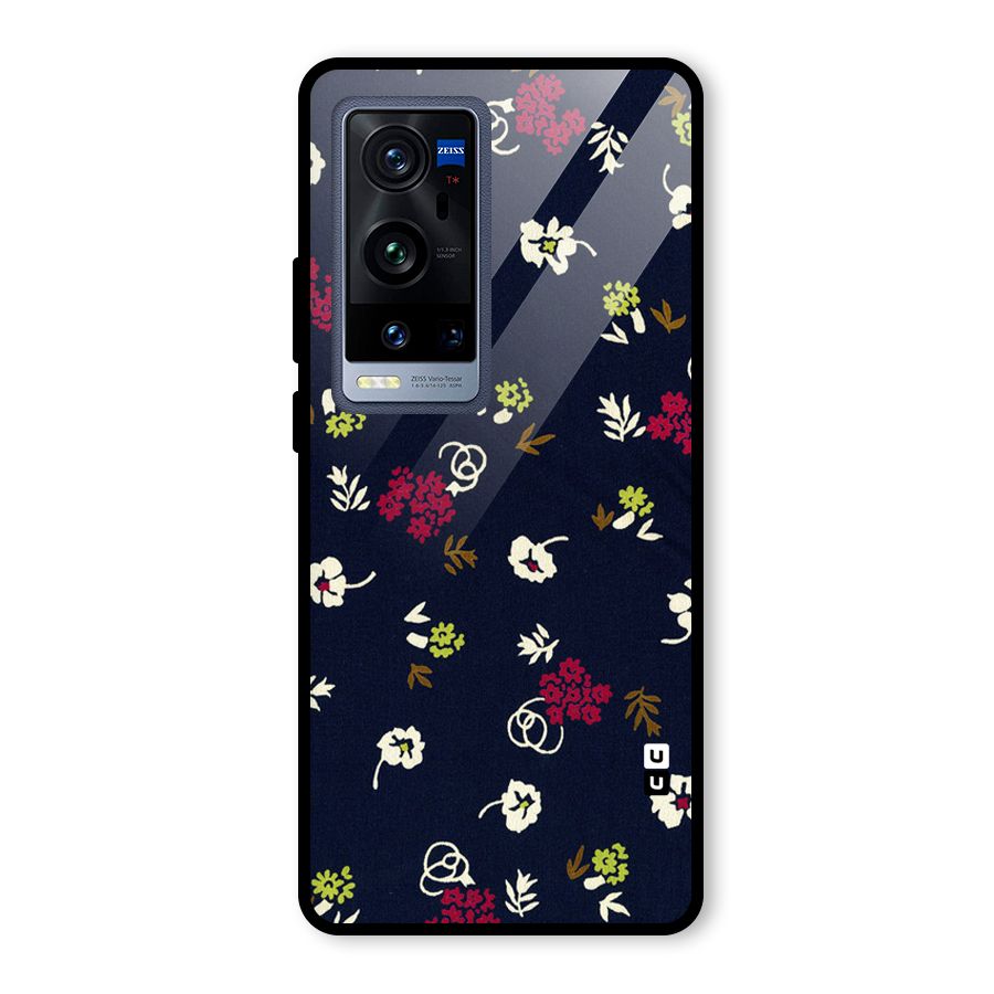 Tiny Flowers Glass Back Case for Vivo X60 Pro Plus