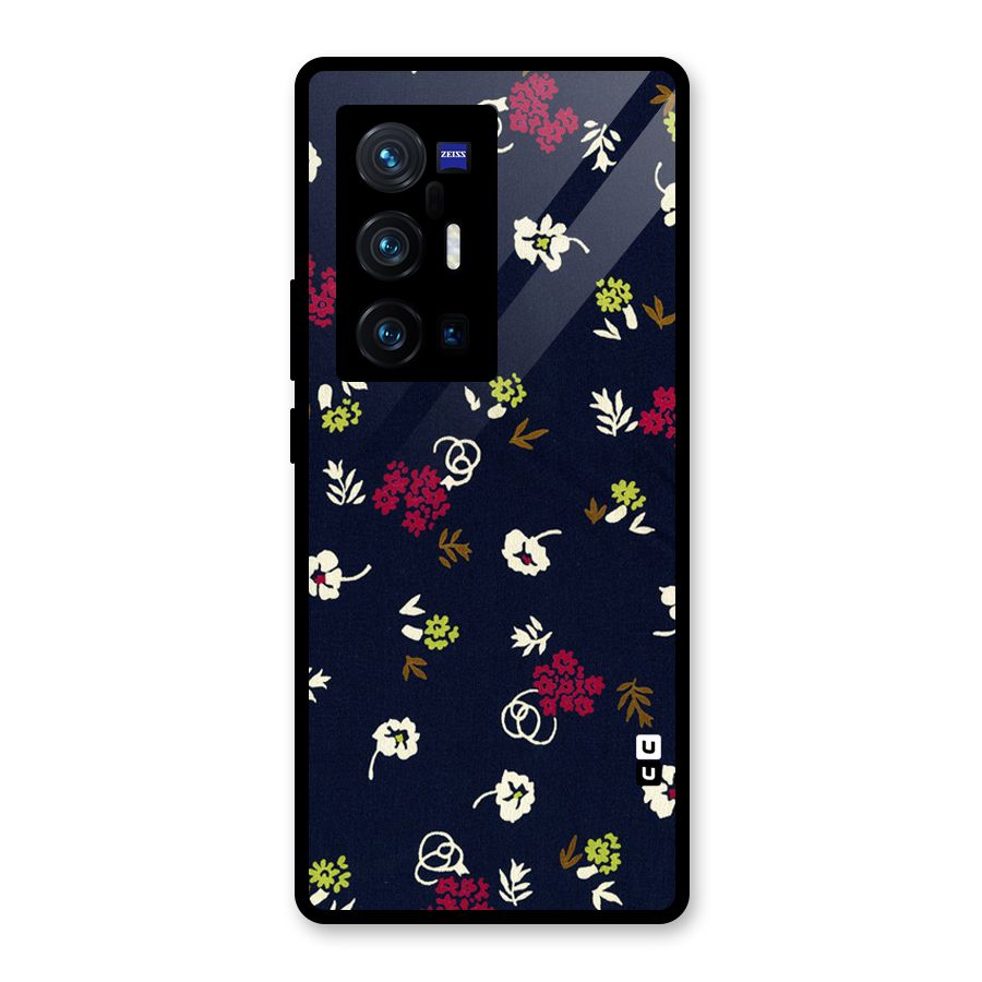 Tiny Flowers Glass Back Case for Vivo X70 Pro Plus