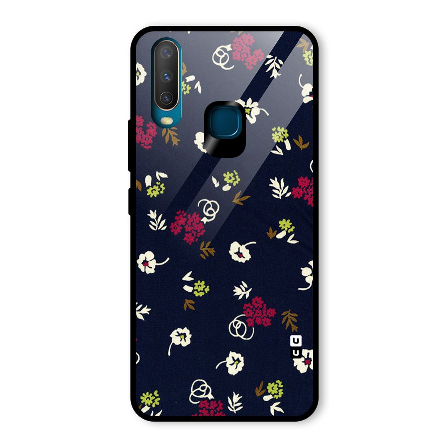 Tiny Flowers Glass Back Case for Vivo Y15
