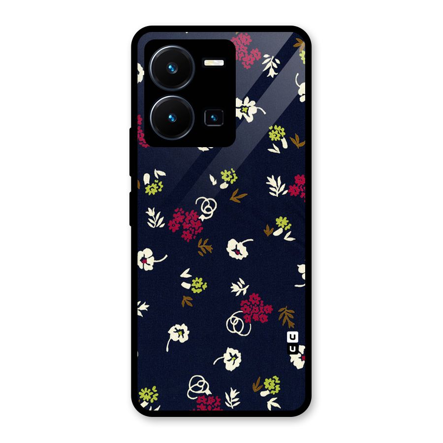 Tiny Flowers Glass Back Case for Vivo Y35