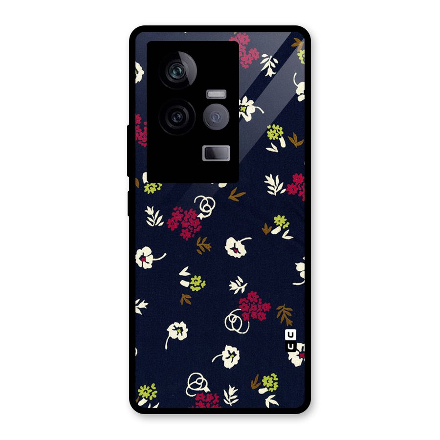 Tiny Flowers Glass Back Case for Vivo iQOO 11 5G