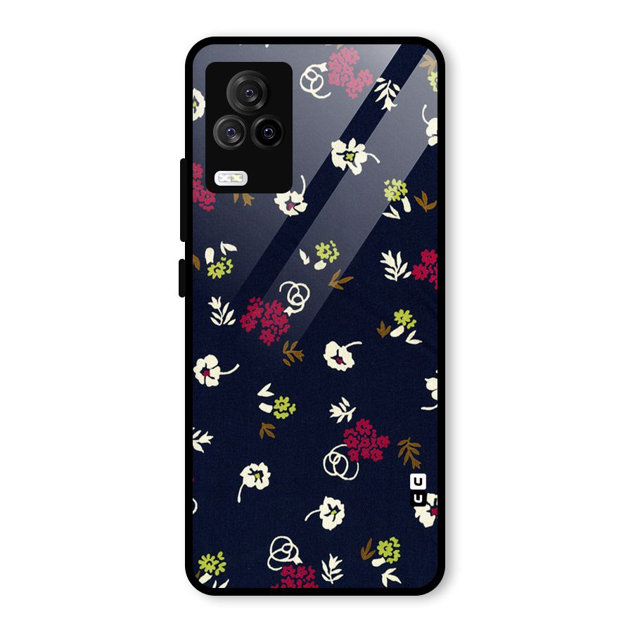Tiny Flowers Glass Back Case for Vivo iQOO 7 Legend 5G