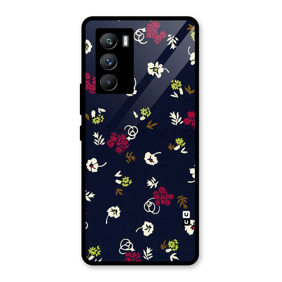 Tiny Flowers Glass Back Case for Vivo iQOO 9 SE