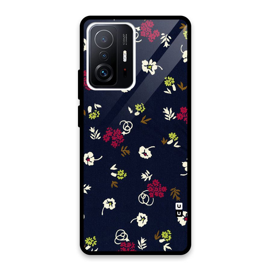 Tiny Flowers Glass Back Case for Xiaomi 11T Pro