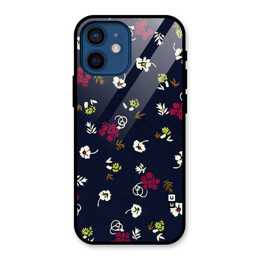 Tiny Flowers Glass Back Case for iPhone 12 Mini