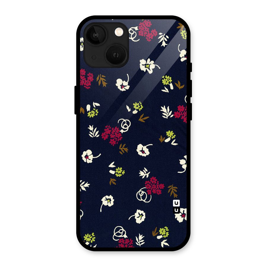 Tiny Flowers Glass Back Case for iPhone 13