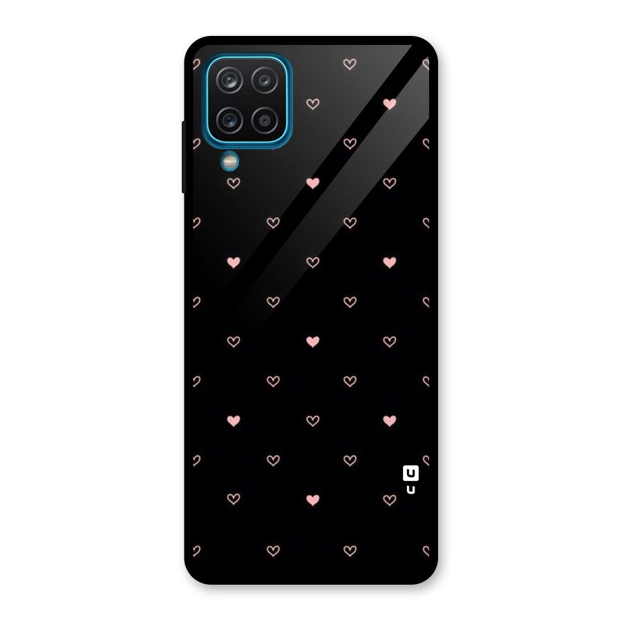 Tiny Little Pink Pattern Glass Back Case for Galaxy A12