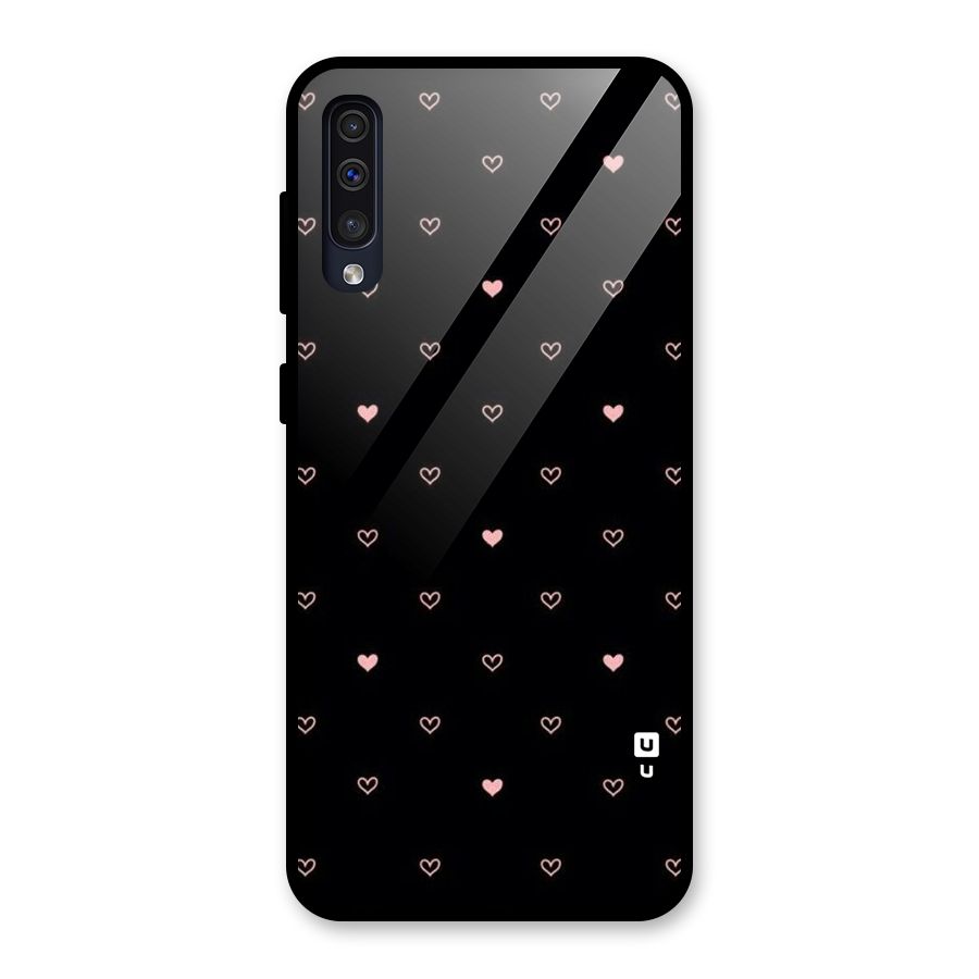 Tiny Little Pink Pattern Glass Back Case for Galaxy A50