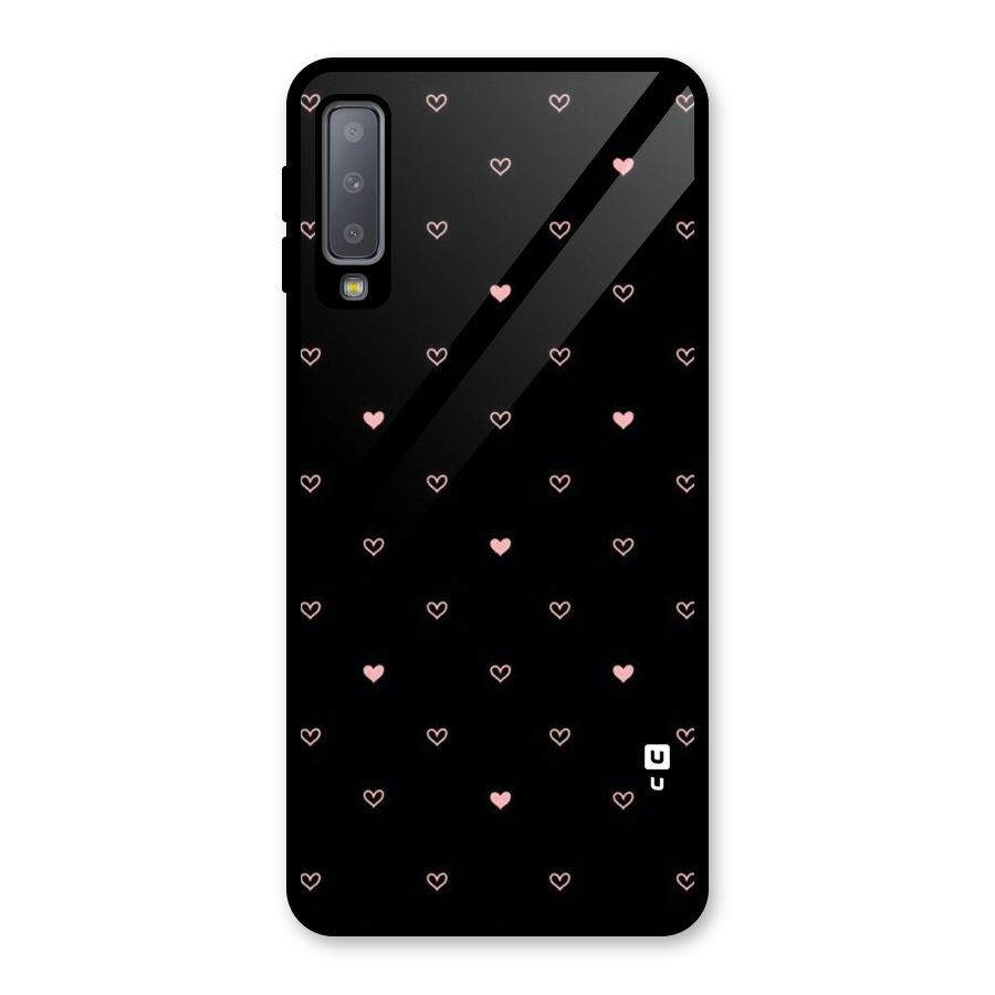 Tiny Little Pink Pattern Glass Back Case for Galaxy A7 (2018)