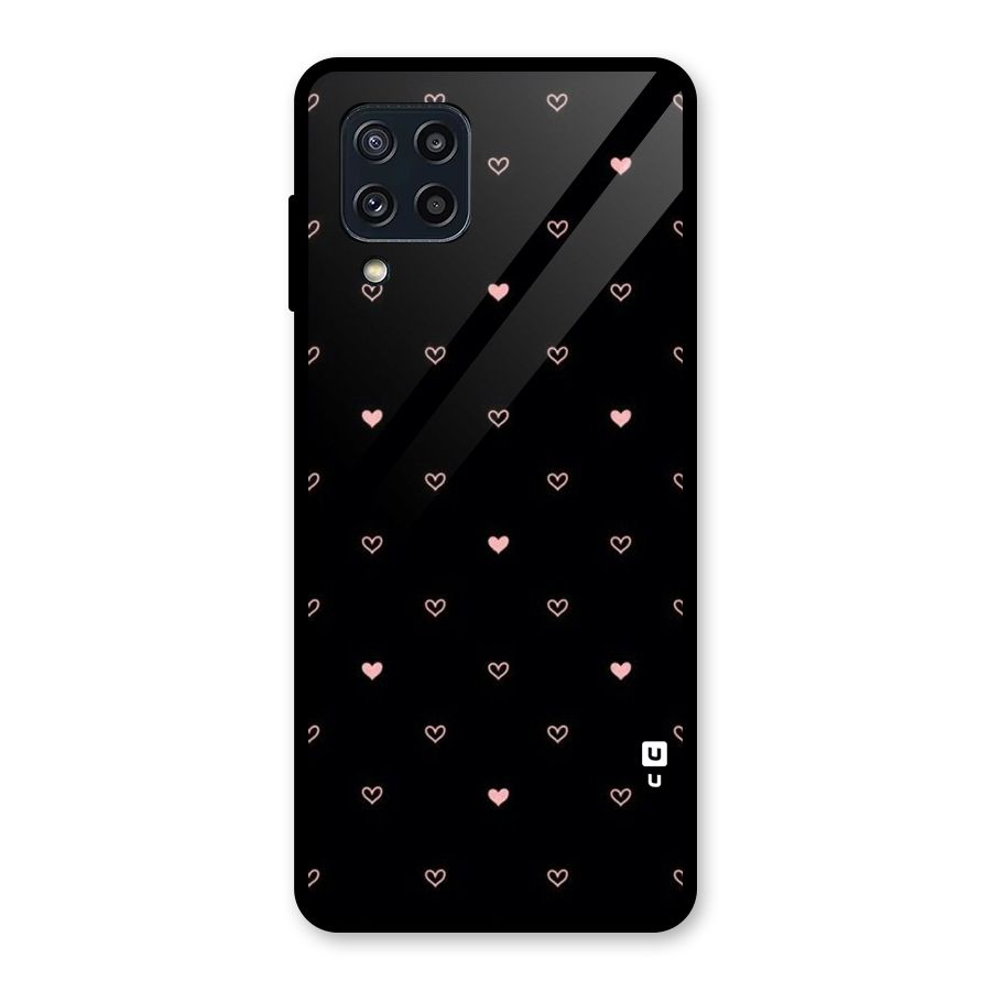 Tiny Little Pink Pattern Glass Back Case for Galaxy M32