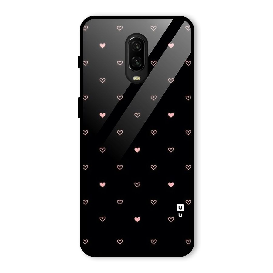 Tiny Little Pink Pattern Glass Back Case for OnePlus 6T