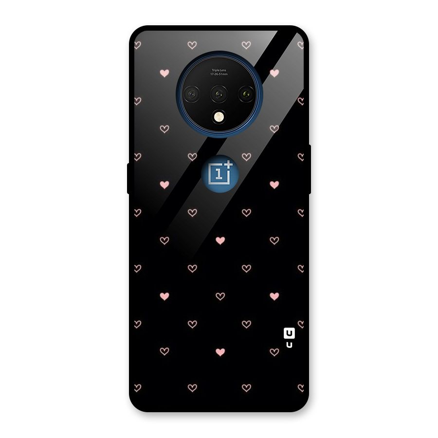 Tiny Little Pink Pattern Glass Back Case for OnePlus 7T