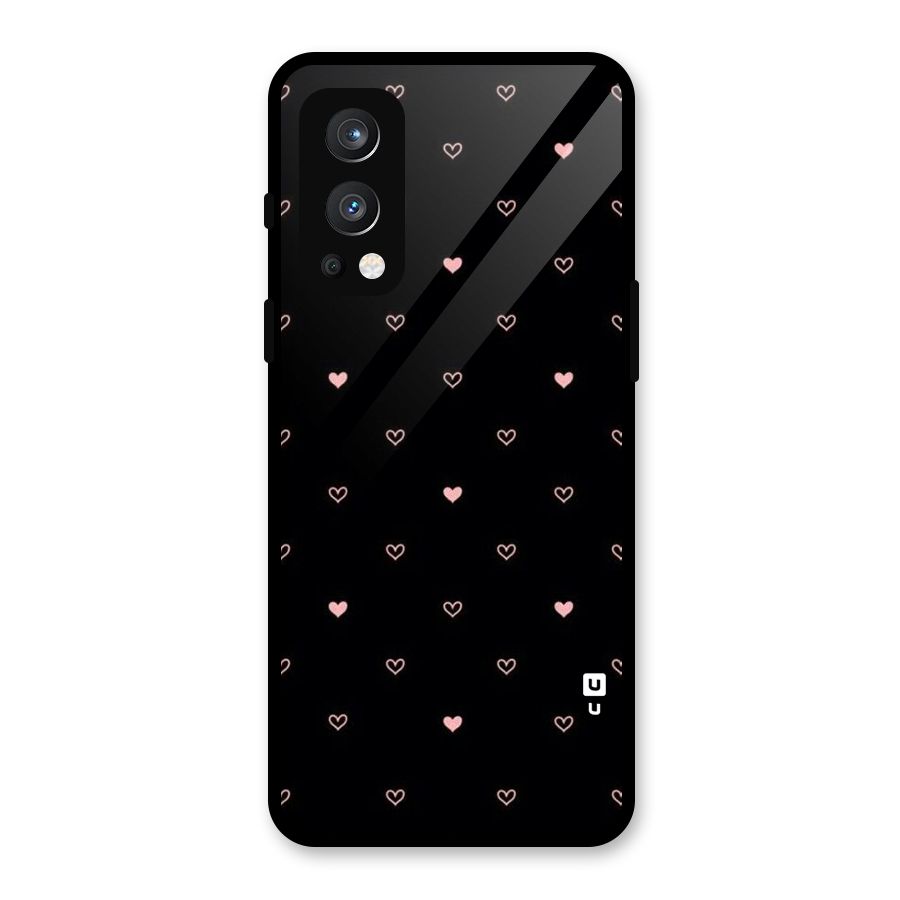 Tiny Little Pink Pattern Glass Back Case for OnePlus Nord 2 5G