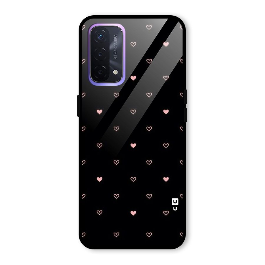 Tiny Little Pink Pattern Glass Back Case for Oppo A74 5G