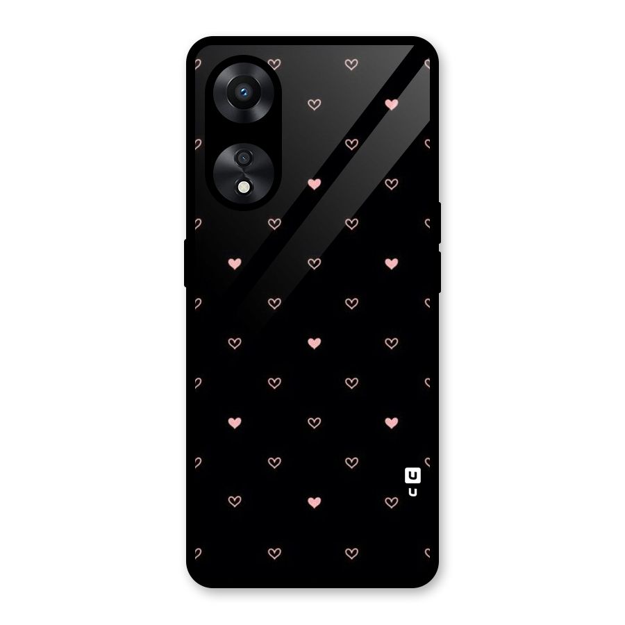 Tiny Little Pink Pattern Glass Back Case for Oppo A78