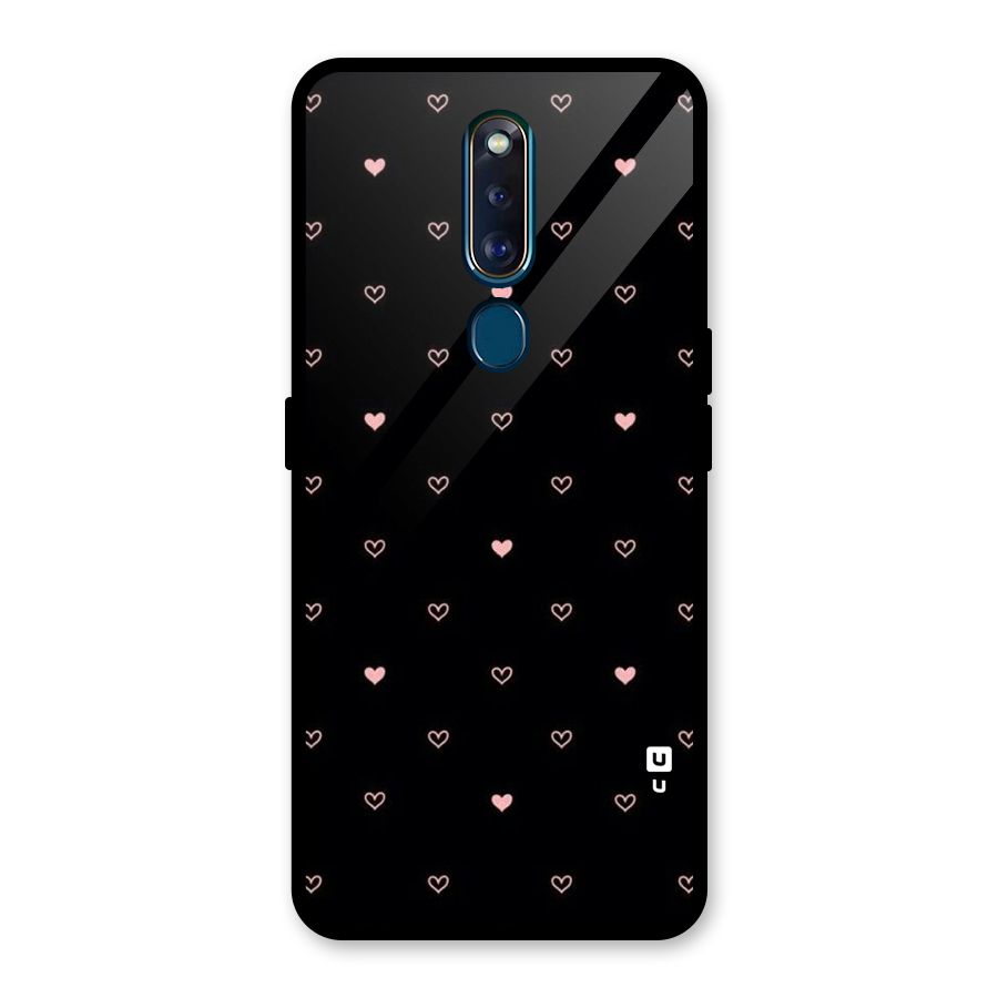 Tiny Little Pink Pattern Glass Back Case for Oppo F11 Pro