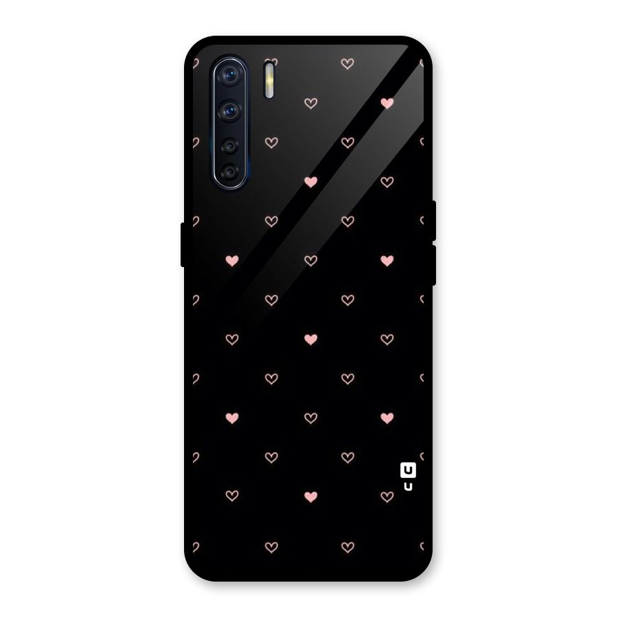 Tiny Little Pink Pattern Glass Back Case for Oppo F15