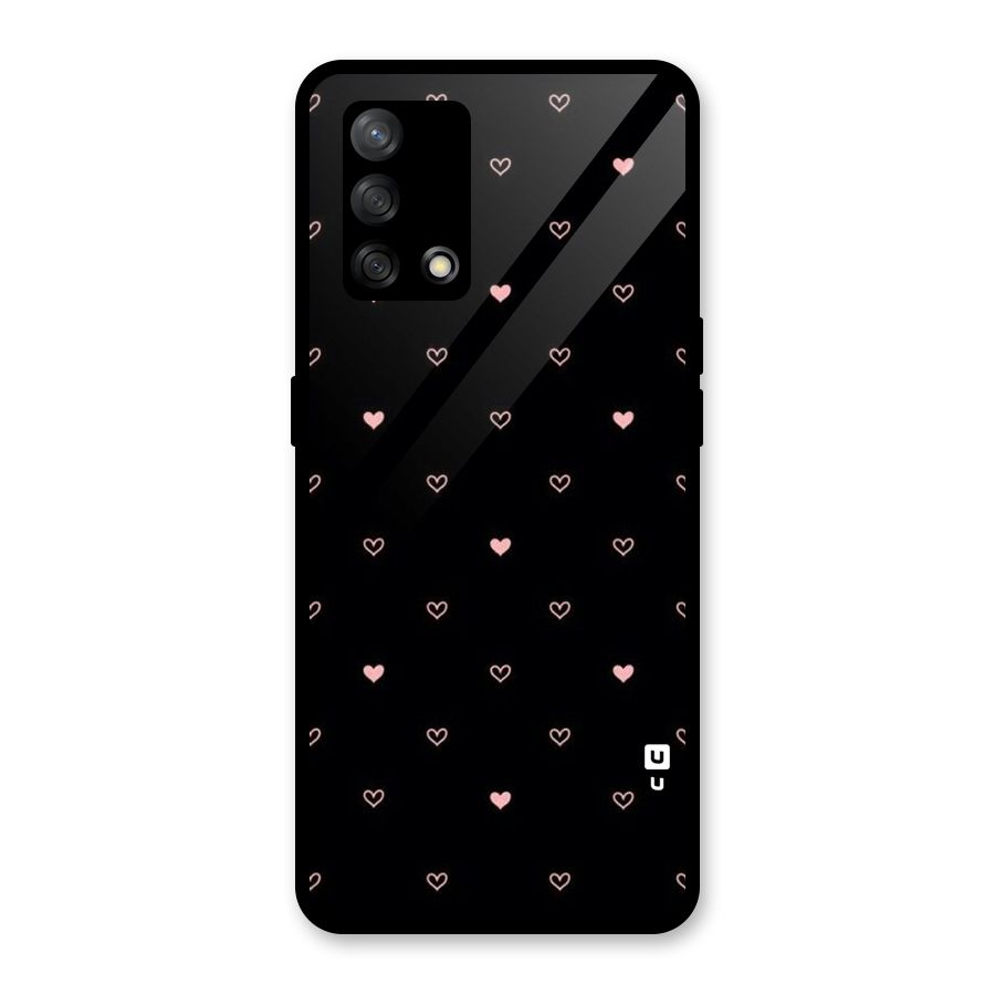 Tiny Little Pink Pattern Glass Back Case for Oppo F19s