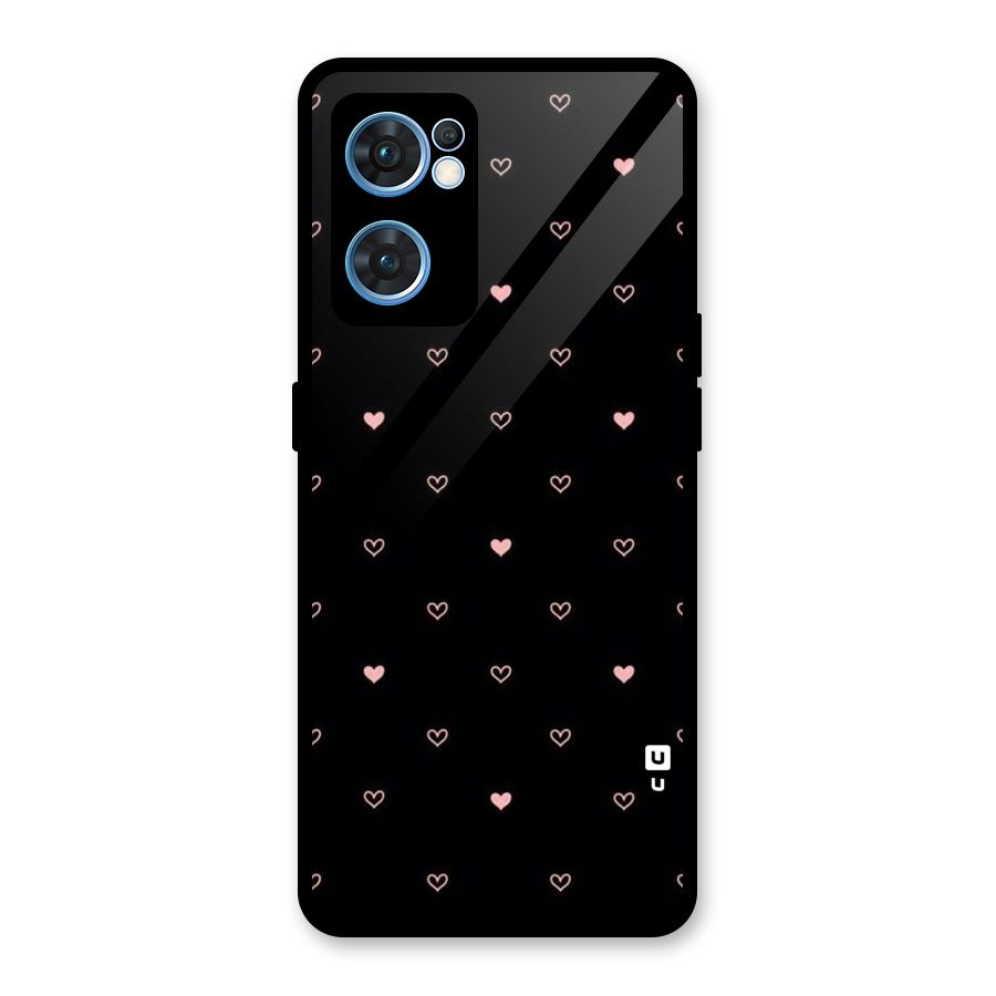 Tiny Little Pink Pattern Glass Back Case for Oppo Reno7 5G