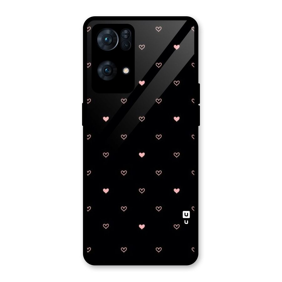 Tiny Little Pink Pattern Glass Back Case for Oppo Reno7 Pro 5G