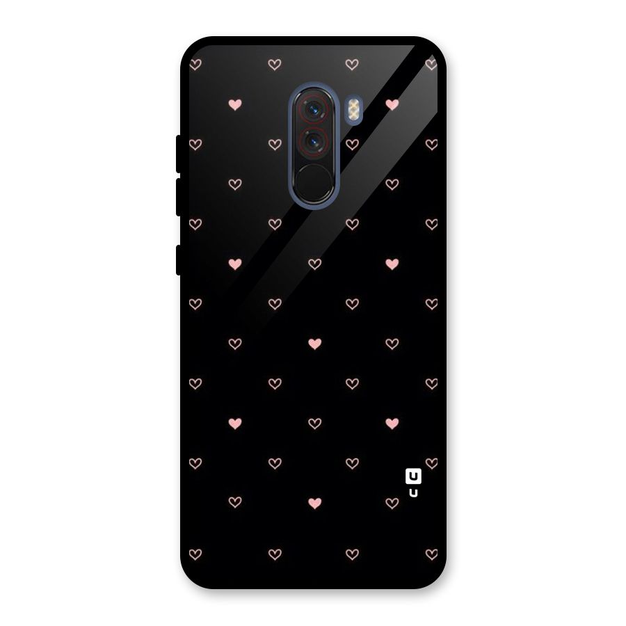 Tiny Little Pink Pattern Glass Back Case for Poco F1