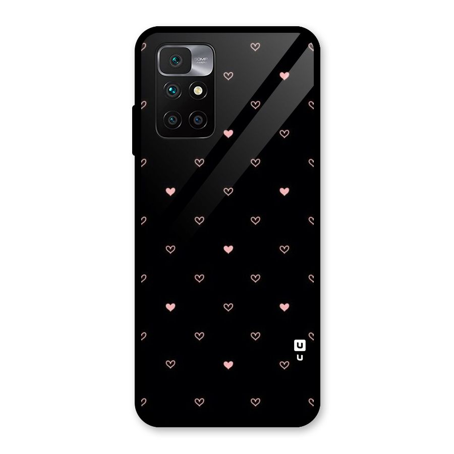 Tiny Little Pink Pattern Glass Back Case for Redmi 10 Prime