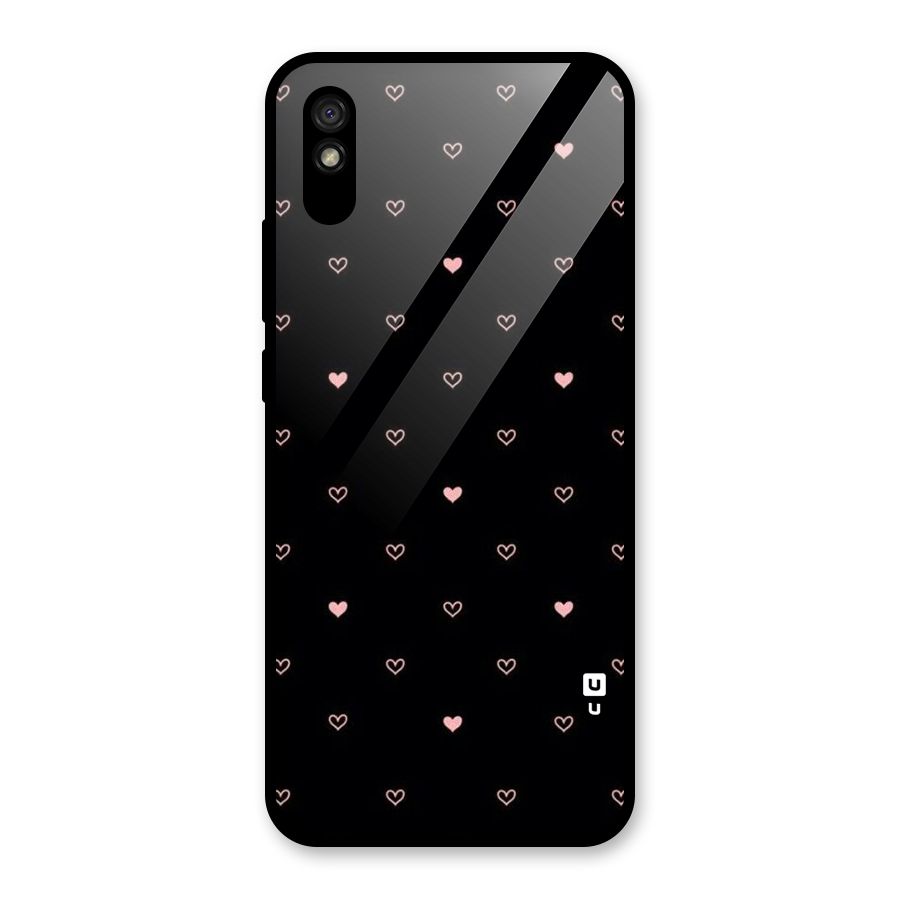 Tiny Little Pink Pattern Glass Back Case for Redmi 9A