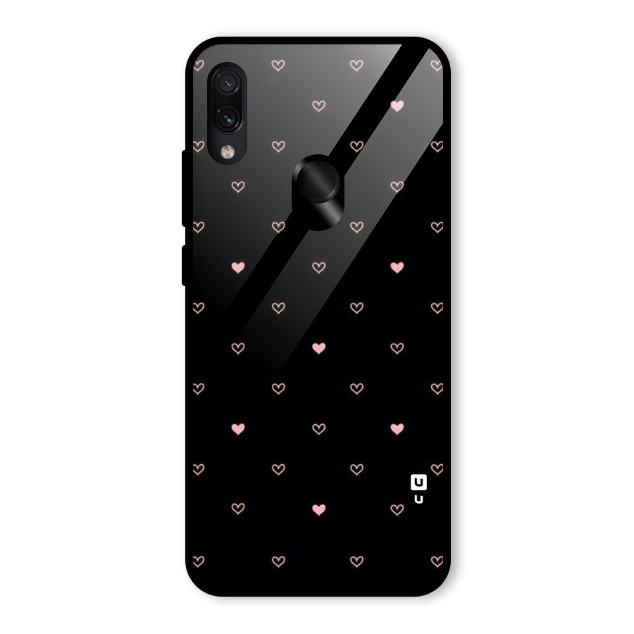 Tiny Little Pink Pattern Glass Back Case for Redmi Note 7 Pro