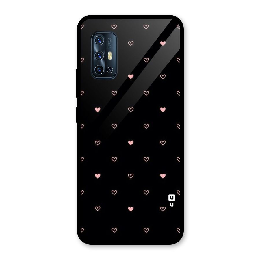 Tiny Little Pink Pattern Glass Back Case for Vivo V17