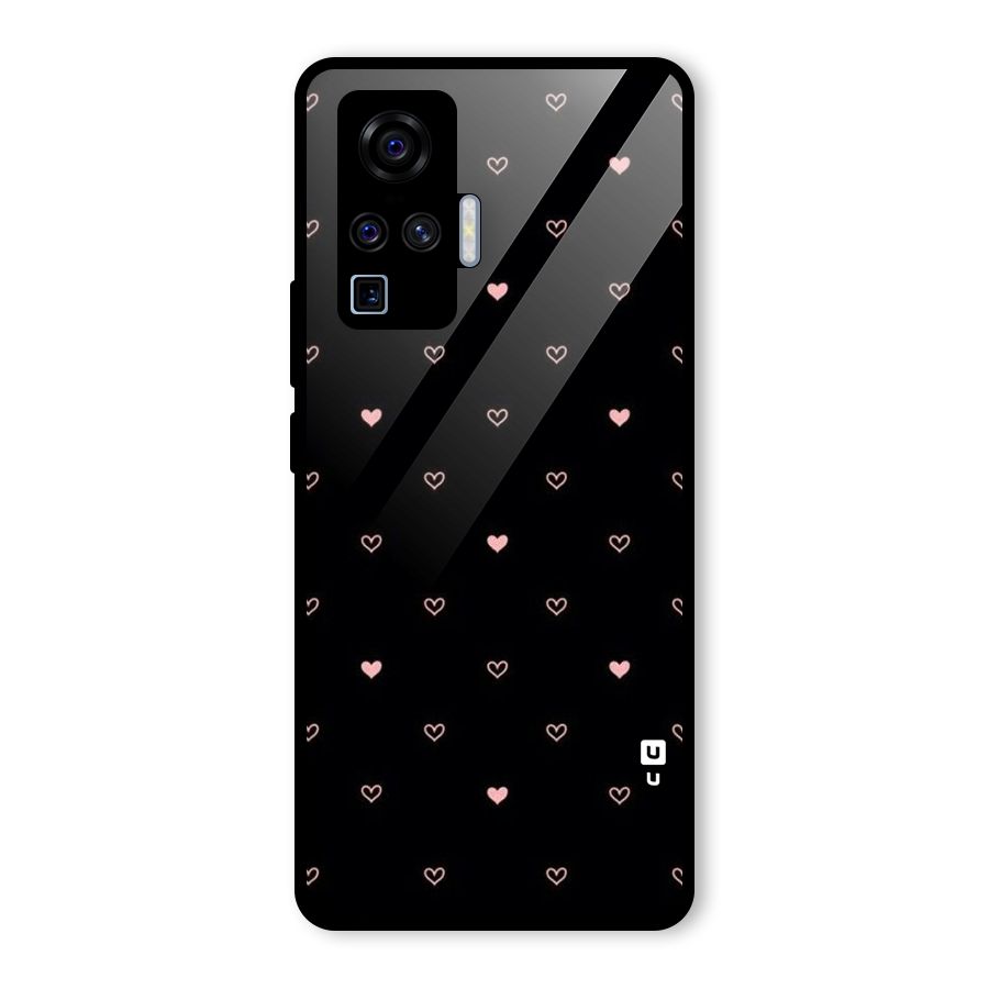 Tiny Little Pink Pattern Glass Back Case for Vivo X50 Pro