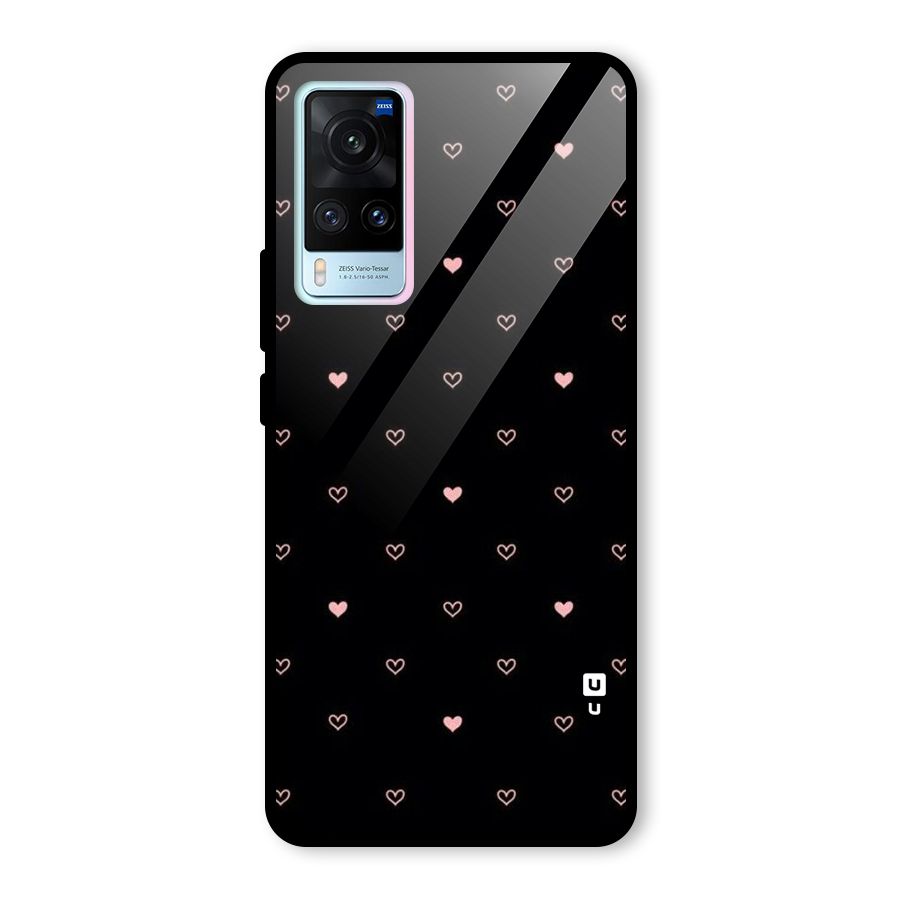 Tiny Little Pink Pattern Glass Back Case for Vivo X60