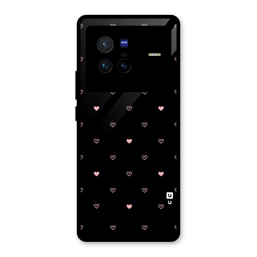 Tiny Little Pink Pattern Glass Back Case for Vivo X80