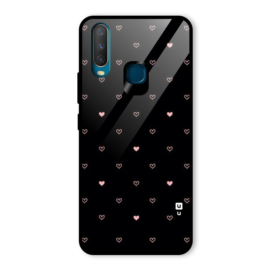 Tiny Little Pink Pattern Glass Back Case for Vivo Y17