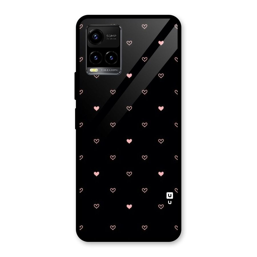 Tiny Little Pink Pattern Glass Back Case for Vivo Y21T