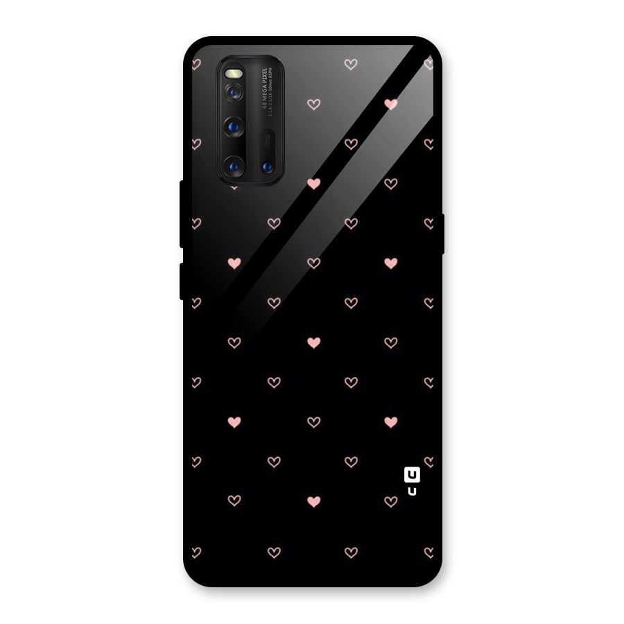 Tiny Little Pink Pattern Glass Back Case for Vivo iQOO 3