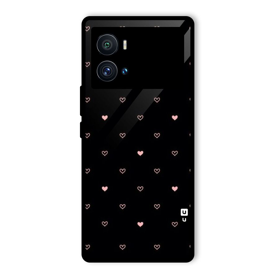 Tiny Little Pink Pattern Glass Back Case for Vivo iQOO 9 Pro