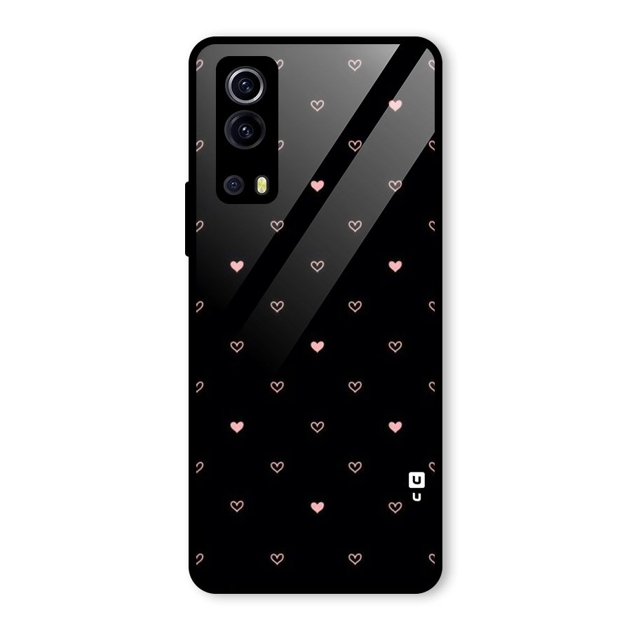 Tiny Little Pink Pattern Glass Back Case for Vivo iQOO Z3